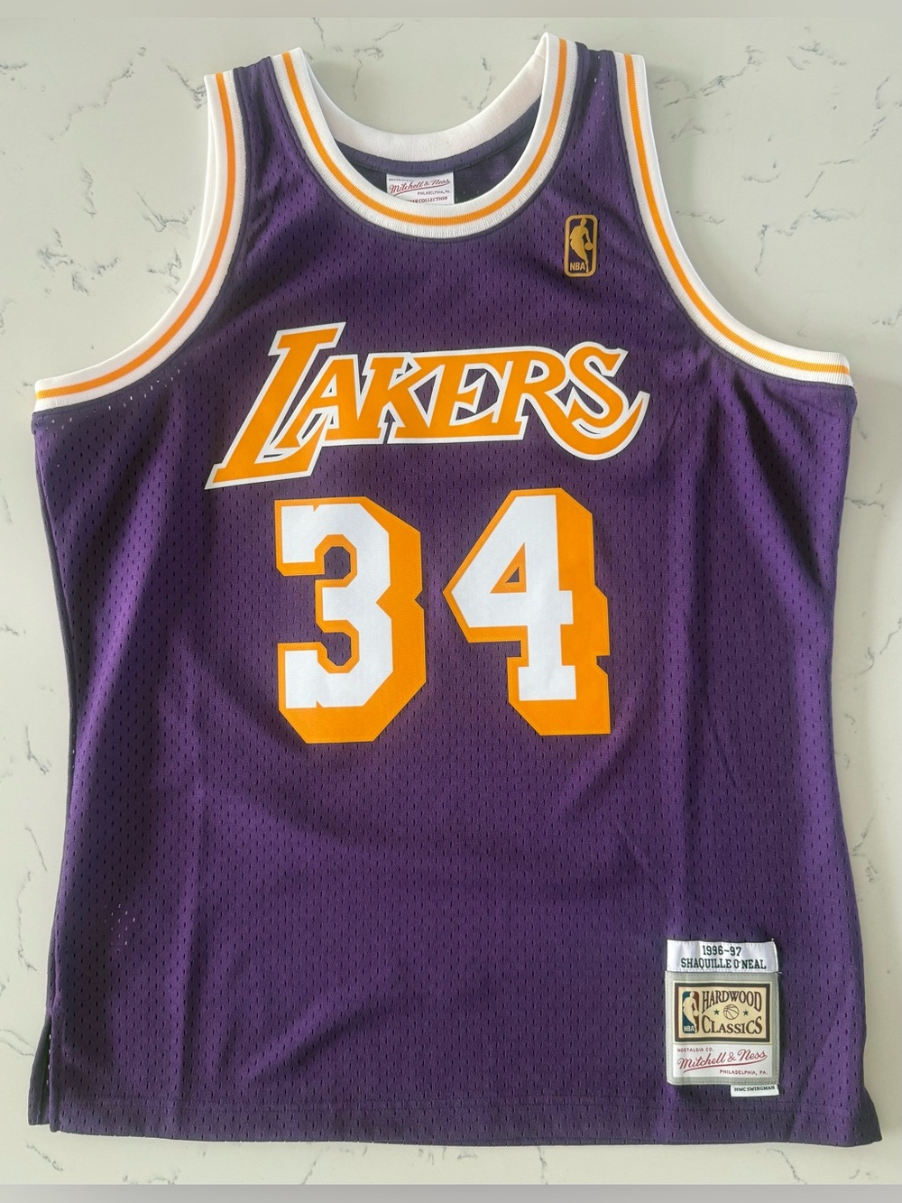 Mitchell & Ness Los Angeles Lakers Shaquille O'Neal Hardwood Classics Jersey